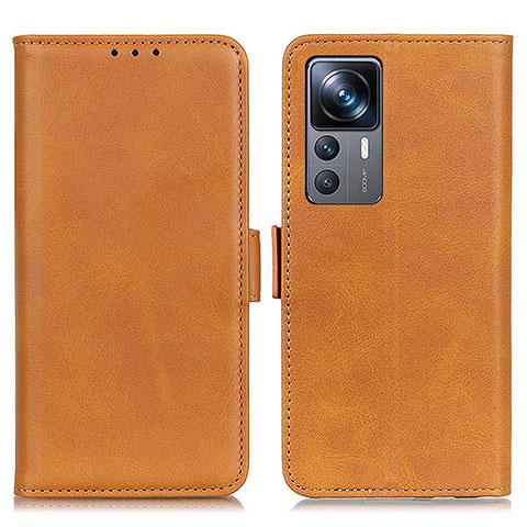 Coque Portefeuille Livre Cuir Etui Clapet M15L pour Xiaomi Redmi K50 Ultra 5G Brun Clair