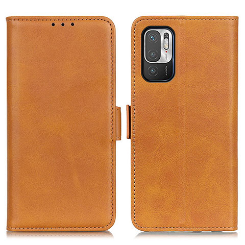 Coque Portefeuille Livre Cuir Etui Clapet M15L pour Xiaomi Redmi Note 10 5G Brun Clair