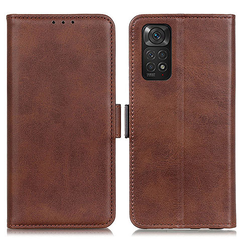 Coque Portefeuille Livre Cuir Etui Clapet M15L pour Xiaomi Redmi Note 11 4G (2022) Marron