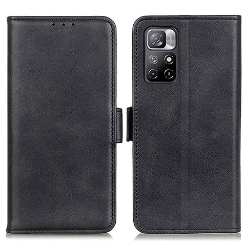 Coque Portefeuille Livre Cuir Etui Clapet M15L pour Xiaomi Redmi Note 11 5G Noir