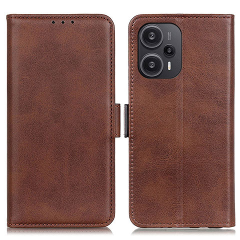 Coque Portefeuille Livre Cuir Etui Clapet M15L pour Xiaomi Redmi Note 12 Turbo 5G Marron