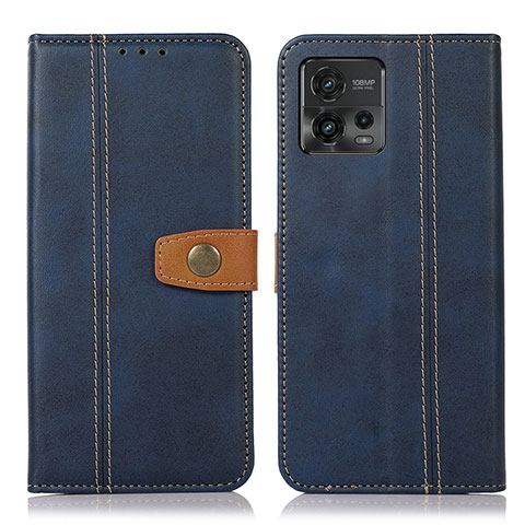 Coque Portefeuille Livre Cuir Etui Clapet M16L pour Motorola Moto G72 Bleu