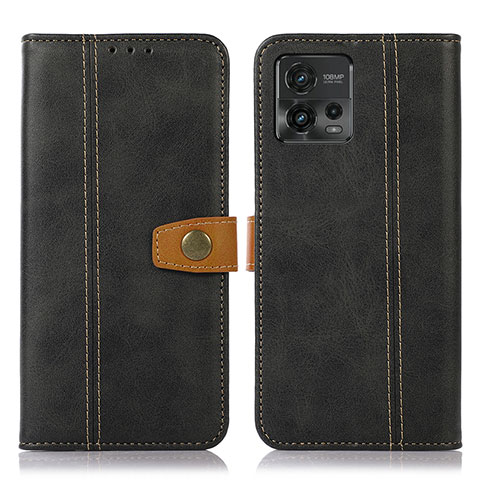 Coque Portefeuille Livre Cuir Etui Clapet M16L pour Motorola Moto G72 Noir