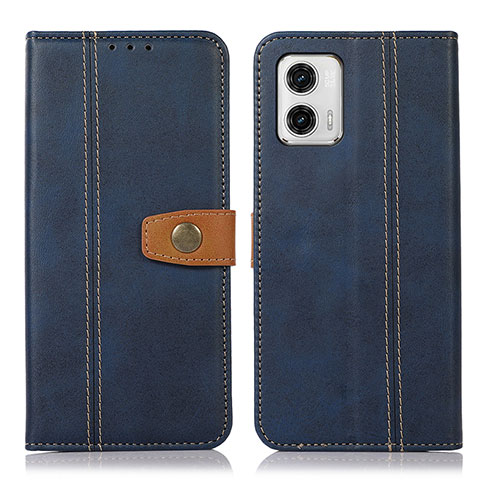 Coque Portefeuille Livre Cuir Etui Clapet M16L pour Motorola Moto G73 5G Bleu