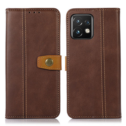 Coque Portefeuille Livre Cuir Etui Clapet M16L pour Motorola Moto X40 5G Marron