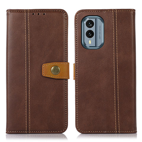 Coque Portefeuille Livre Cuir Etui Clapet M16L pour Nokia X30 5G Marron