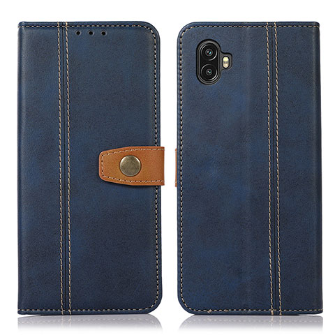 Coque Portefeuille Livre Cuir Etui Clapet M16L pour Samsung Galaxy Xcover Pro 2 5G Bleu