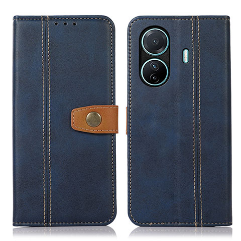 Coque Portefeuille Livre Cuir Etui Clapet M16L pour Vivo T1 5G Bleu