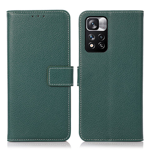 Coque Portefeuille Livre Cuir Etui Clapet M16L pour Xiaomi Mi 11i 5G (2022) Vert