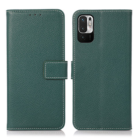 Coque Portefeuille Livre Cuir Etui Clapet M16L pour Xiaomi Redmi Note 10 JE 5G Vert