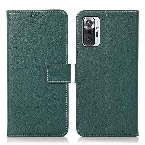 Coque Portefeuille Livre Cuir Etui Clapet M16L pour Xiaomi Redmi Note 10 Pro 4G Vert