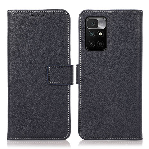 Coque Portefeuille Livre Cuir Etui Clapet M16L pour Xiaomi Redmi Note 11 4G (2021) Bleu