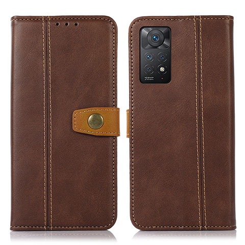 Coque Portefeuille Livre Cuir Etui Clapet M16L pour Xiaomi Redmi Note 11 Pro 4G Marron