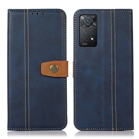 Coque Portefeuille Livre Cuir Etui Clapet M16L pour Xiaomi Redmi Note 11 Pro 5G Bleu