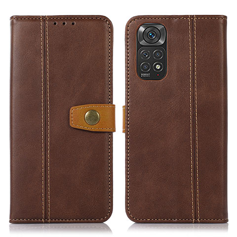 Coque Portefeuille Livre Cuir Etui Clapet M16L pour Xiaomi Redmi Note 11S 4G Marron