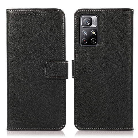 Coque Portefeuille Livre Cuir Etui Clapet M16L pour Xiaomi Redmi Note 11T 5G Noir