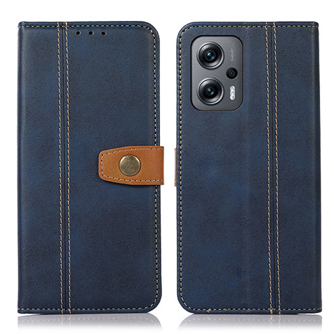 Coque Portefeuille Livre Cuir Etui Clapet M16L pour Xiaomi Redmi Note 11T Pro+ Plus 5G Bleu