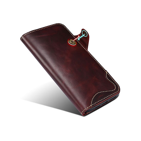 Coque Portefeuille Livre Cuir Etui Clapet MT5 pour Apple iPhone 14 Pro Max Marron