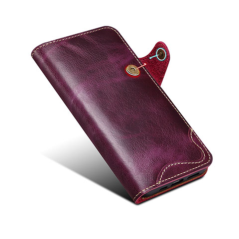 Coque Portefeuille Livre Cuir Etui Clapet MT5 pour Apple iPhone 14 Pro Violet