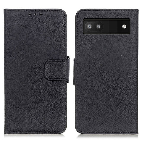 Coque Portefeuille Livre Cuir Etui Clapet N01P pour Google Pixel 7a 5G Noir