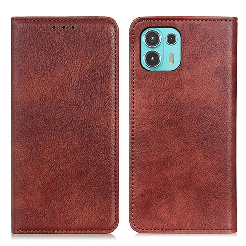 Coque Portefeuille Livre Cuir Etui Clapet N01P pour Motorola Moto Edge 20 Lite 5G Marron