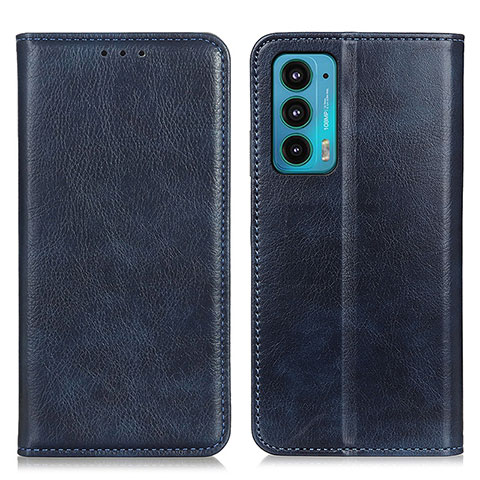 Coque Portefeuille Livre Cuir Etui Clapet N01P pour Motorola Moto Edge Lite 5G Bleu