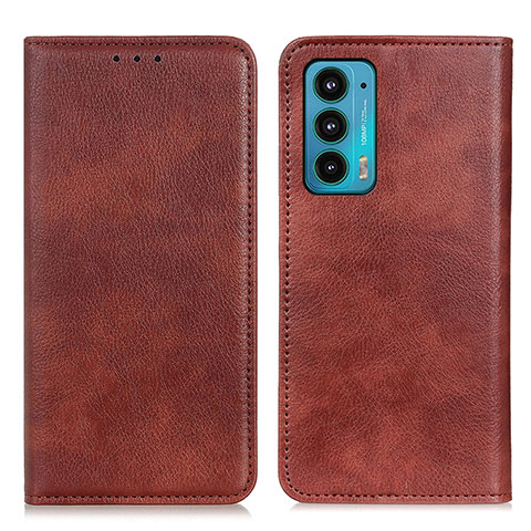 Coque Portefeuille Livre Cuir Etui Clapet N01P pour Motorola Moto Edge Lite 5G Marron