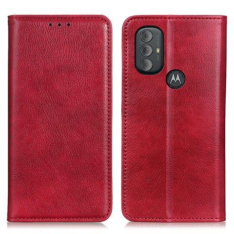 Coque Portefeuille Livre Cuir Etui Clapet N01P pour Motorola Moto G Play (2023) Rouge