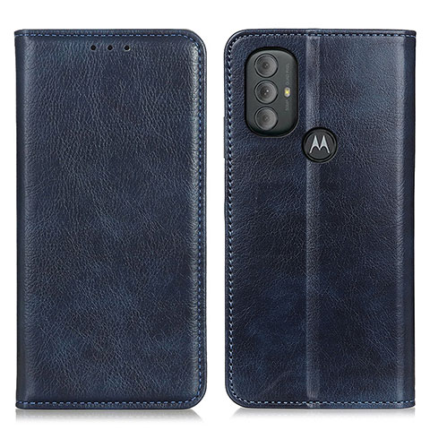 Coque Portefeuille Livre Cuir Etui Clapet N01P pour Motorola Moto G Power (2022) Bleu