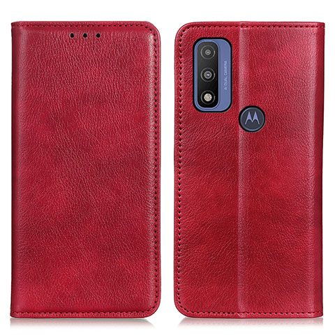 Coque Portefeuille Livre Cuir Etui Clapet N01P pour Motorola Moto G Pure Rouge