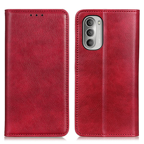 Coque Portefeuille Livre Cuir Etui Clapet N01P pour Motorola Moto G Stylus (2022) 4G Rouge