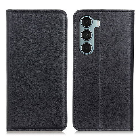 Coque Portefeuille Livre Cuir Etui Clapet N01P pour Motorola Moto G200 5G Noir