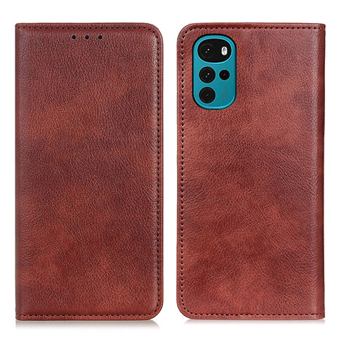 Coque Portefeuille Livre Cuir Etui Clapet N01P pour Motorola Moto G22 Marron