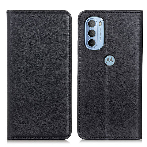 Coque Portefeuille Livre Cuir Etui Clapet N01P pour Motorola Moto G31 Noir