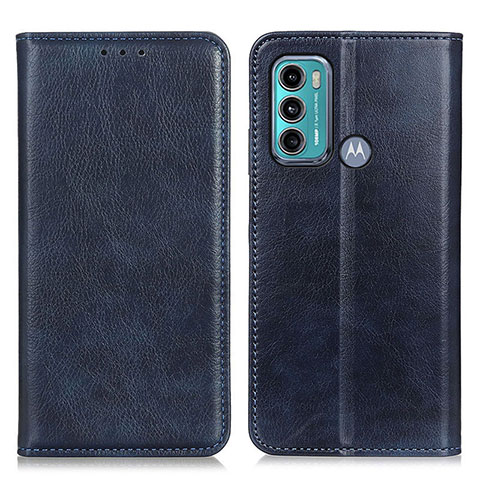 Coque Portefeuille Livre Cuir Etui Clapet N01P pour Motorola Moto G40 Fusion Bleu