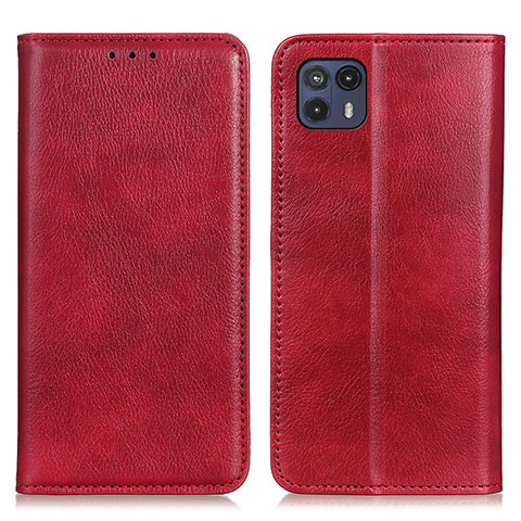 Coque Portefeuille Livre Cuir Etui Clapet N01P pour Motorola Moto G50 5G Rouge