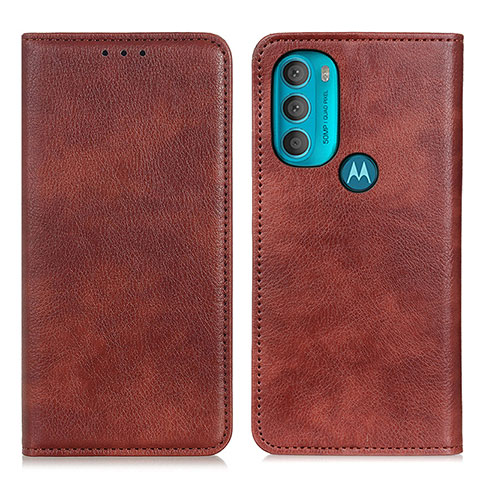 Coque Portefeuille Livre Cuir Etui Clapet N01P pour Motorola Moto G71 5G Marron