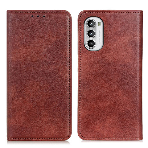 Coque Portefeuille Livre Cuir Etui Clapet N01P pour Motorola Moto G71s 5G Marron