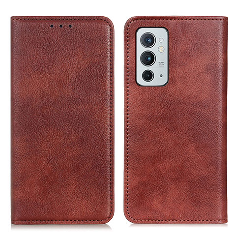 Coque Portefeuille Livre Cuir Etui Clapet N01P pour OnePlus 9RT 5G Marron