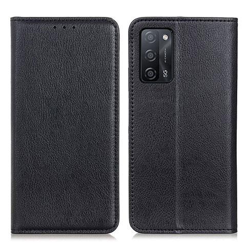 Coque Portefeuille Livre Cuir Etui Clapet N01P pour Oppo A53s 5G Noir