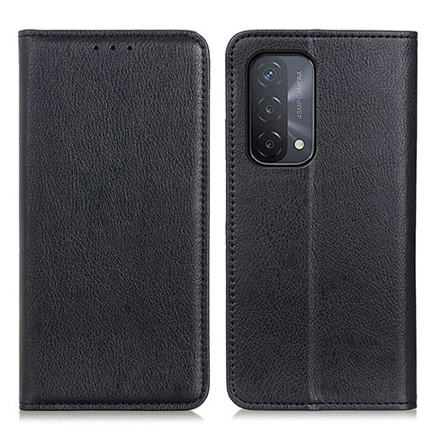 Coque Portefeuille Livre Cuir Etui Clapet N01P pour Oppo A54 5G Noir