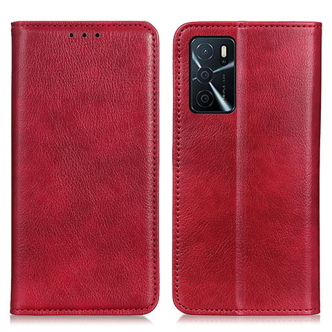 Coque Portefeuille Livre Cuir Etui Clapet N01P pour Oppo A54s Rouge