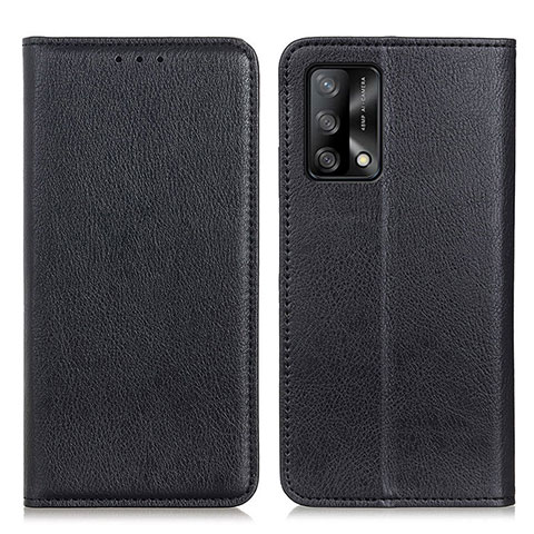 Coque Portefeuille Livre Cuir Etui Clapet N01P pour Oppo A74 4G Noir