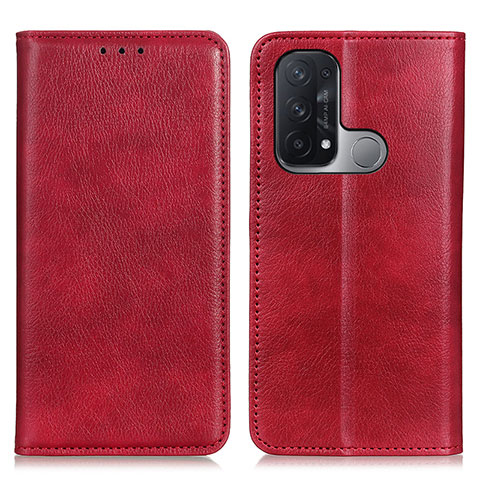 Coque Portefeuille Livre Cuir Etui Clapet N01P pour Oppo Reno5 A Rouge