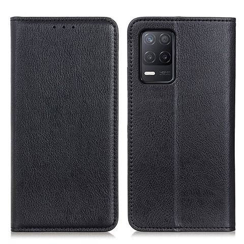 Coque Portefeuille Livre Cuir Etui Clapet N01P pour Realme 9 5G India Noir