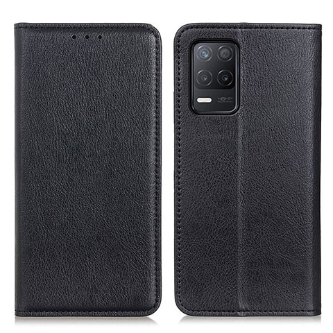 Coque Portefeuille Livre Cuir Etui Clapet N01P pour Realme Narzo 30 5G Noir