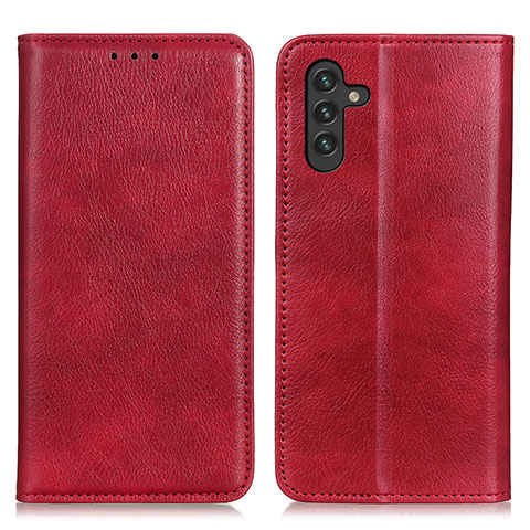 Coque Portefeuille Livre Cuir Etui Clapet N01P pour Samsung Galaxy A04s Rouge