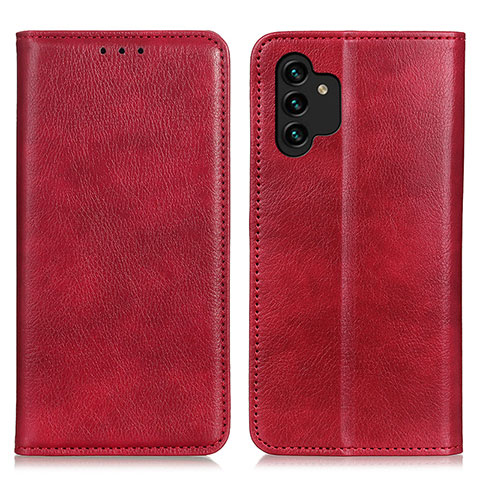 Coque Portefeuille Livre Cuir Etui Clapet N01P pour Samsung Galaxy A13 4G Rouge