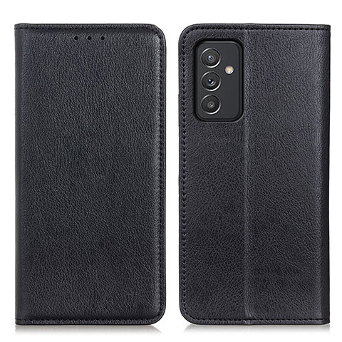 Coque Portefeuille Livre Cuir Etui Clapet N01P pour Samsung Galaxy A15 4G Noir
