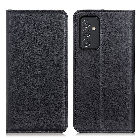 Coque Portefeuille Livre Cuir Etui Clapet N01P pour Samsung Galaxy A15 LTE Noir